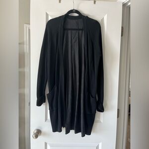 lululemon athletica Black Open-Front Draped Cardigan